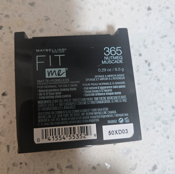 Maybelline Fit Me Matte + Poreless Powder - 365 Nutmeg NEW - Picture 3 of 3